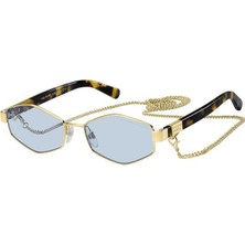 Kadınlar İçin Marc Jacobs 496/S/013KU Güneş Gözlüğü Altın Metal Çerçeve ve Mavi Organik Cam