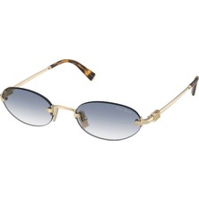 Miu Miu A54s Zvn80o 51 Kadın Oval Gold Metal Güneş Gözlüğü