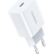 Choetech PD 20W USB-C Hızlı Güç Adaptörü - Apple iPhone Hızlı Şarj Uyumlu - PD5005 - Beyaz