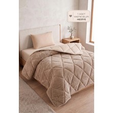 Formeya Tek Kişilik Lüx Bej Wellsoft Yorgan Çift Taraflı 155x215 cm