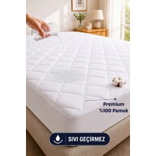 Formeya Kapitone Fitted Full Kenar Su Sıvı Geçirmez %100 Pamuk Yatak Koruyucu Alez Tek Çift Battal (16 Ebat)