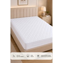 Formeya Pamukkale %100 Pamuk Kapitone Fitted Alez 200 x 200 cm Beyaz Renkli Yatak Koruyucu