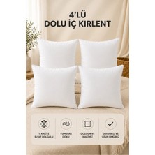 Formeya 4'lü Iç Kırlent Silikon Elyaf Dolgulu Koltuk Kırlenti Iç Yastık Dolgusu Kırlent Içi 30X50 cm