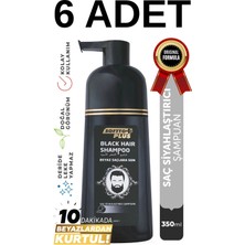 Softto Plus 6 Adet / Black Hair Saç Siyahlaştırıcı Doğal Görünümlü Boya Şampuan 350 ml