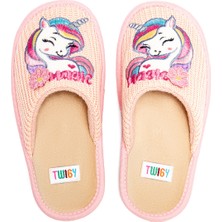 Twigy Unicorn Çocuk Ev Terliği Pembe 30/35