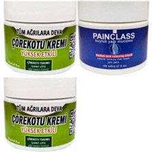 Salmore Çörek Otu Kremi Orta Boy 2x 100 ml - Painclass 150 ml Kuıyruk Yağı Kremi