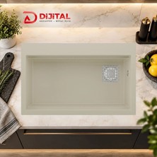 Real Stone Likya 75,5X47 cm Krem Granit Mutfak Eviyesi