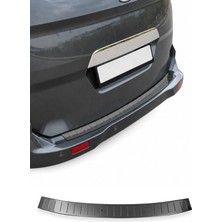 Omac Ford Tourneo Courier I 2014-2023 Uyumlu Krom Arka Tampon Eşiği Paslanmaz Çelik Siyah