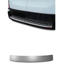 Omac Ford Transit 2015-2027 Uyumlu Mat Arka Tampon Eşiği Alüminyum Gümüş