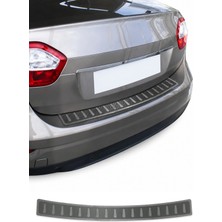 Omac Renault Fluence 2009-2012 Uyumlu Arka Tampon Eşiği Krom-Karbon Folyolu