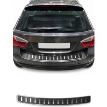 Omac Skoda Rapid Spaceback 2013-2019 Uyumlu Arka Tampon Eşiği Krom-Karbon Folyolu