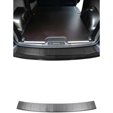 Omac Peugeot Traveller Uzun Şase 2016-2027 Uyumlu Krom Arka Tampon Eşiği Paslanmaz Çelik Taşlı Siyah