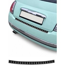 Omac Fiat 500E Hatchback 3 Kapı I 2024-2027 Uyumlu Arka Tampon Eşiği Krom-Karbon Folyolu
