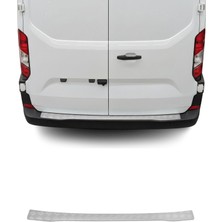 Omac Ford Tourneo Custom Iı 2023-2027 Uyumlu Mat Arka Tampon Eşiği Alüminyum Gümüş