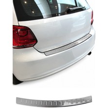 Omac Vw Polo V Hatchback 2009-2017 Uyumlu Krom Arka Tampon Eşiği Paslanmaz Çelik Taşlı Mat