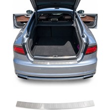 Omac Audi A7 Sedan 4g8 2010-2018 Uyumlu Krom Arka Tampon Eşiği Paslanmaz Çelik Taşlı Mat