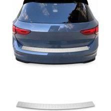 Omac Vw Golf Vııı Hatchback 2019-2027 Uyumlu Krom Arka Tampon Eşiği Paslanmaz Çelik Taşlı Mat
