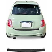 Omac Fiat 500 / 500C 2007-2020 Uyumlu Karbon Fiber Arka Tampon Eşiği Koruma Bagaj Eşiği Siyah