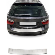 Omac BMW 3 Serisi E91 Touring 2008-2012 LCI Uyumlu Krom Arka Tampon Eşiği Paslanmaz Çelik
