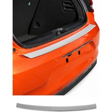 Omac Renault Clio V 2019-2025 Uyumlu Krom Arka Tampon Eşiği Paslanmaz Çelik Taşlı Mat