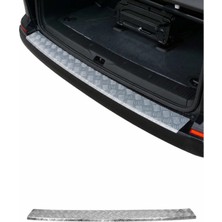 Omac Vw T6 Transporter Multivan Caravelle Tek Kapı 2015-2024 Uyumlu Mat Arka Tampon Eşiği Alüminyum Gümüş