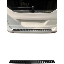 Omac Mercedes Vito W447 2014-2027 Uyumlu Arka Tampon Eşiği Krom-Karbon Folyolu