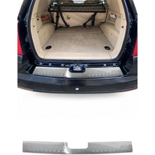Omac Ssangyong Rexton 2006-2012 Uyumlu Krom Arka Tampon Eşiği Paslanmaz Çelik Taşlı Mat