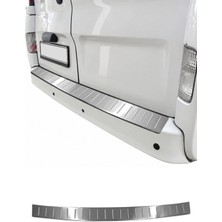 Omac Renault Master 2010-2024 / Opel Movano B 2010-2021 Uyumlu Krom Arka Tampon Eşiği P.Çelik Taşlı Mat