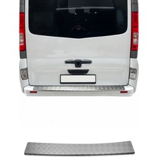 Omac Renault Trafic II 2001-2014 Uyumlu Mat Arka Tampon Eşiği Alüminyum Gümüş