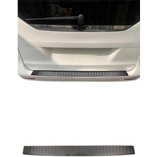 Omac Mercedes Vito W447 2014-2027 Uyumlu Krom Arka Tampon Eşiği Paslanmaz Çelik Taşlı Siyah