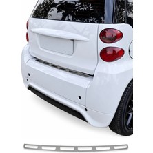 Omac Smart Fortwo II W451 2007-2014 Uyumlu Krom Arka Tampon Eşiği Paslanmaz Çelik Siyah