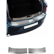 Omac Renault Megane IV Hatchback 2016-2022 Uyumlu Krom Arka Tampon Eşiği Paslanmaz Çelik Taşlı Mat