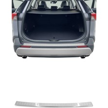 Omac Toyota RAV4 V 2019-2025 Uyumlu Krom Arka Tampon Eşiği Paslanmaz Çelik Taşlı Mat
