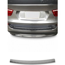 Omac BMW X3 F25 2010-2017 Uyumlu Krom Arka Tampon Eşiği Paslanmaz Çelik Siyah
