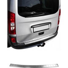 Omac Renault Kangoo II 2012-2021 Uyumlu Krom Arka Tampon Eşiği Paslanmaz Çelik Taşlı Mat