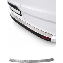 Omac Ford Tourneo Custom I 2012-2023 Uyumlu Krom Arka Tampon Eşiği Paslanmaz Çelik Taşlı Mat