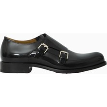 Christian Louboutin Moustachou Monk Siyah Deri Erkek Ayakkabı