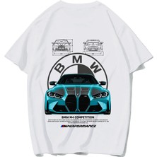 Brz Collection Unisex Oversize Competition M4 T-Shirt (Beyaz)