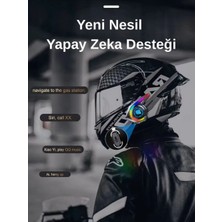Beruflic Y21 Rgb Işık Efektli Intercom Bluetooth Motosiklet Kask Kulaklığı Intercom Kulaklık