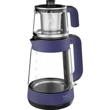 Beko 1900 W Mor Cam Demlikli Çay Makinesi 0,8 lt Kapasite ile Hızlı Demleme Teknolojisi Cm 5964
