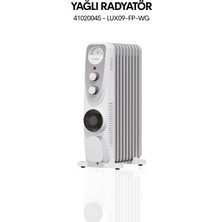 Luxell LUX09-FP-WG 2400 Watt Turbo Fanlı 9 Dilim Yağlı Radyatör Aşırı Isınma Koruması ile