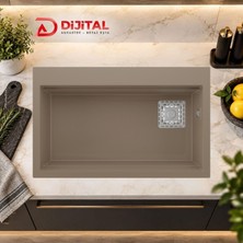 Real Stone Likya 75,5X47 cm Cappuccino Granit Mutfak Eviyesi