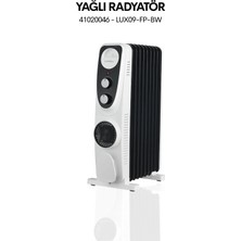 Luxell LUX09-FP-BW 2400 Watt Turbo Fanlı 9 Dilim Yağlı Radyatör Aşırı Isınma Koruması ile