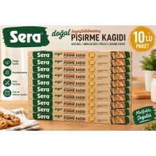 Sera Doğal Beyazlaştırılmamış 30 Yapraklı Kesilmiş Pişirme Kağıdı 42X37 cm  x 10 Paket