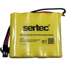 Aydogan's Ayd 4.8V 4S1P Aa 800 Mah Kablo + Siyah Konnektörlü Oyuncak Pili