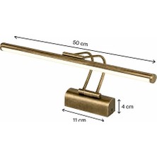 FKLIGHT  50CM / USB Sarjlı Resim / Tablo / Ayna Üstü / Banyo / Ledli Aplik Flüt 3000K Günışığı