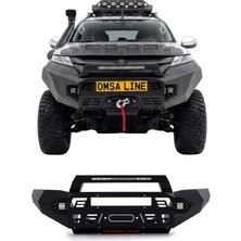 Omac Mitsubishi L200 2019-2023 Uyumlu Araca Özel Dakar Ön Tampon Siyah