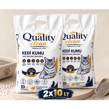 Quality Clean Lavanta Kokulu Bentonit Ultra Topaklaşan Koku Hapseden 10 Litre x 2 Adet Kedi Kumu