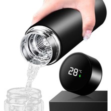 Mbois Paslanmaz Çelik Dijital Göstergeli Matara 500 ml Outdoor Kullanım İçin Erkeklere Özel Tasarım