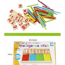 Kabi Montessori Eğitici Ahşap Matematik ve Sayma Kutusu – Renkli Sayı Çubukları ve Işlem Blokları Zeka Oyuncağı